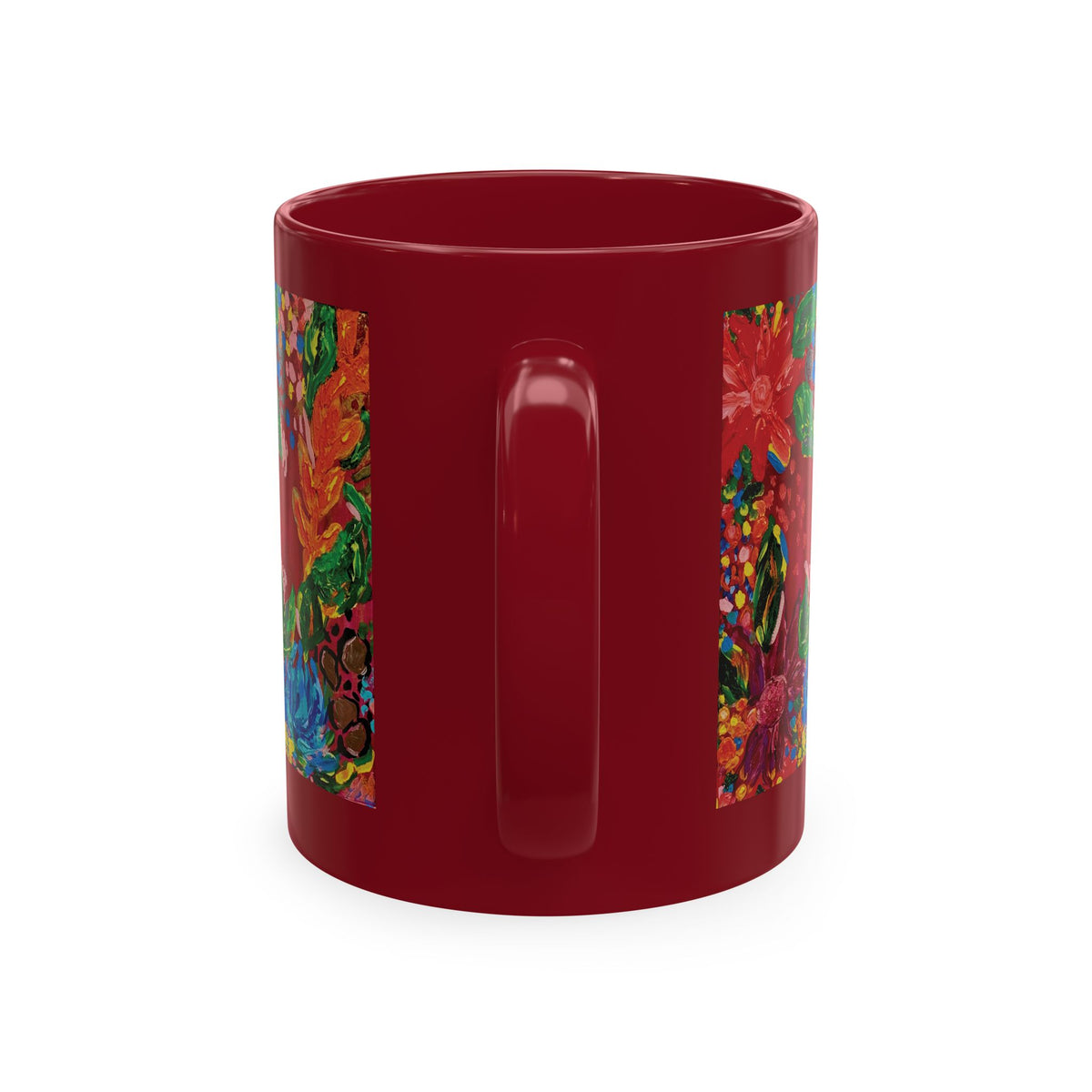 Floral Fiesta Ceramic Mug — Colorful Garden Art Coffee Cup