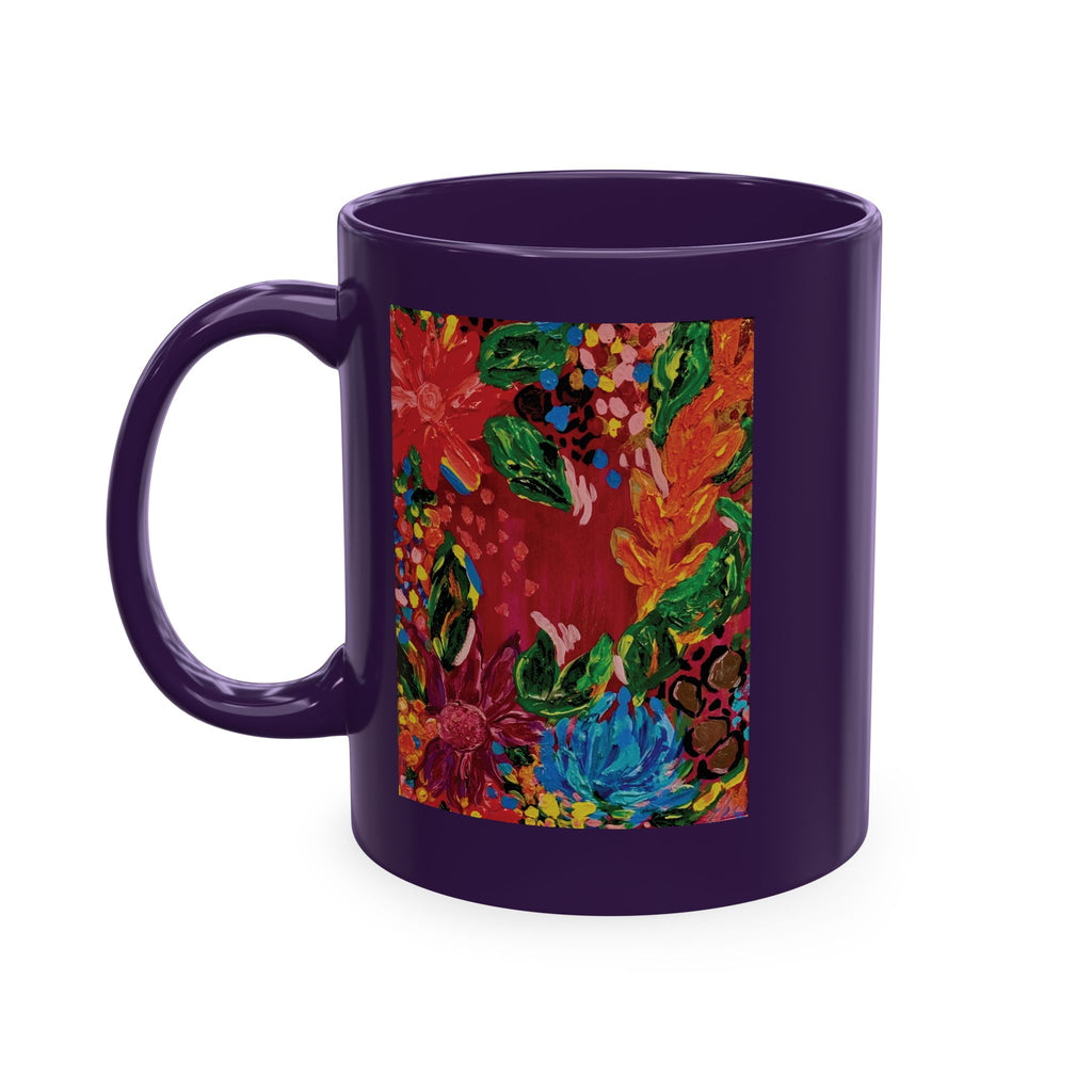 Floral Fiesta Ceramic Mug — Colorful Garden Art Coffee Cup