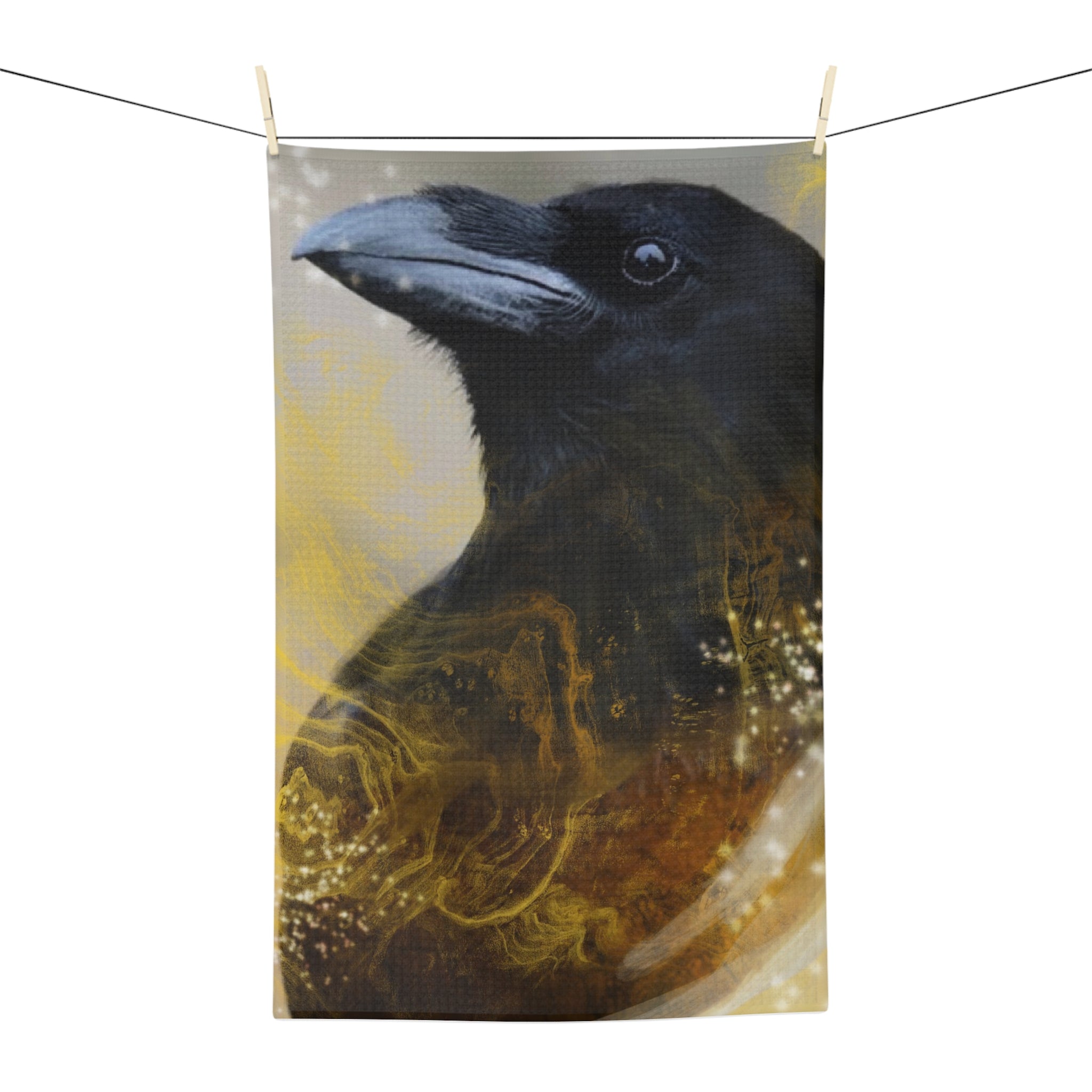 Mystical Black Crow Microfiber Kitchen Towel
