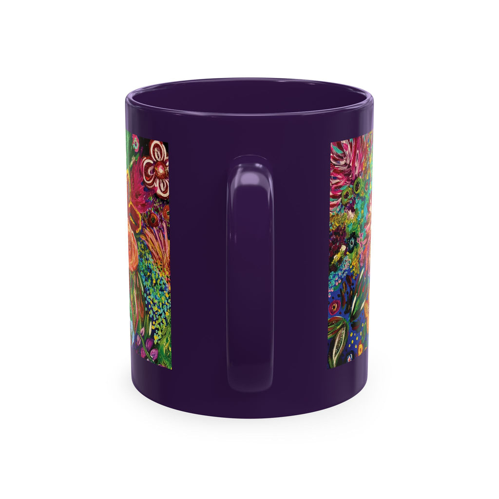 Vibrant Floral Garden Art Coffee Cup
