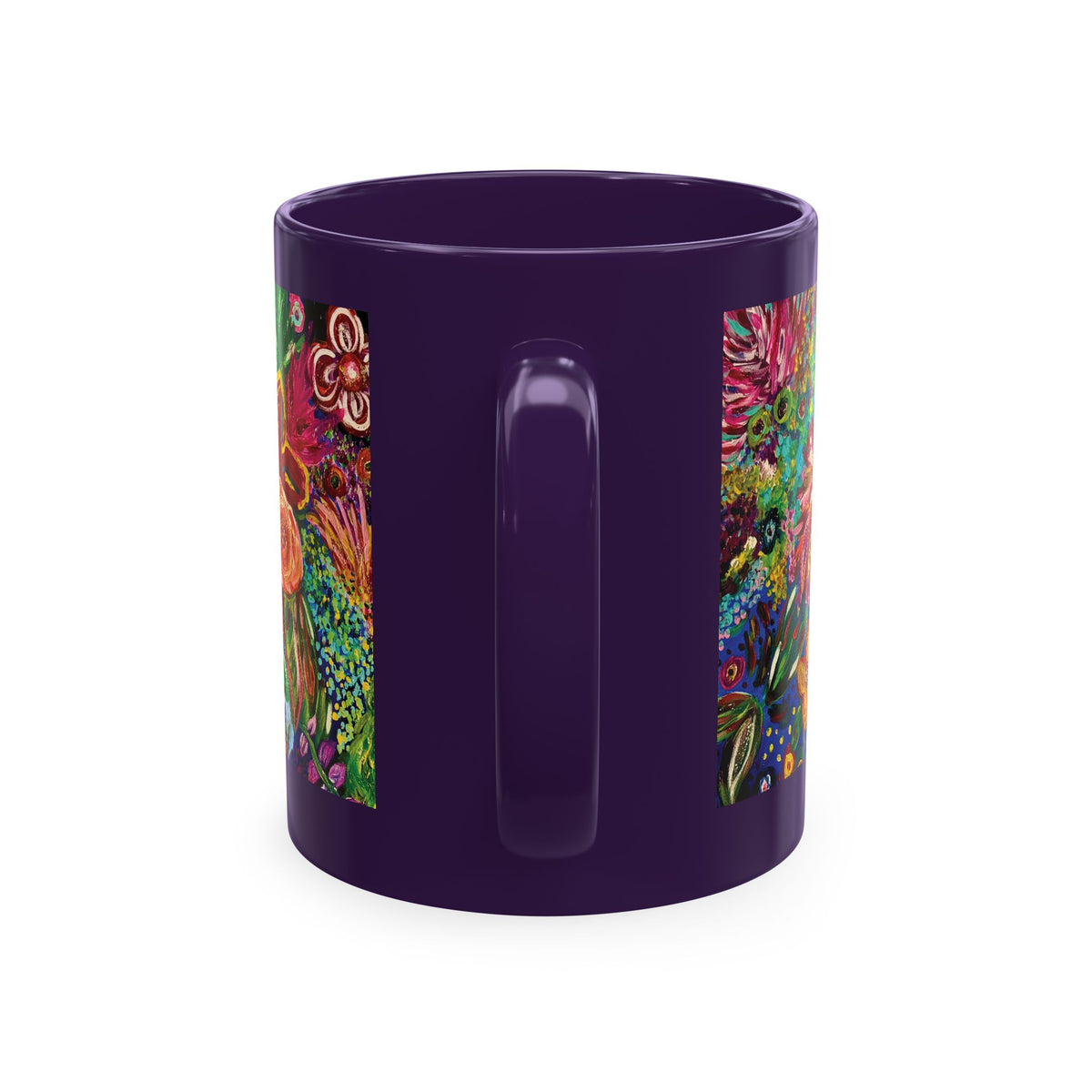 Vibrant Floral Garden Art Coffee Cup