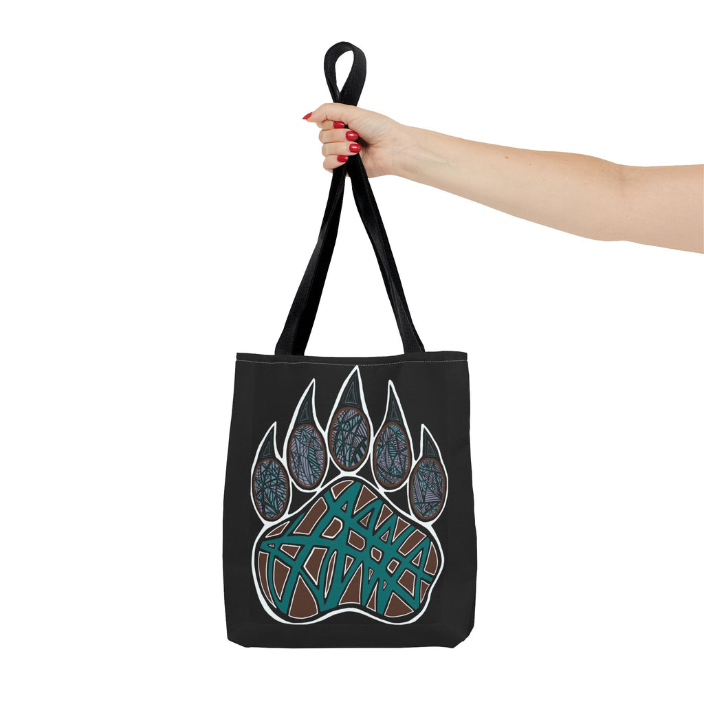 Bear Paw Abstract Art Tote Bag