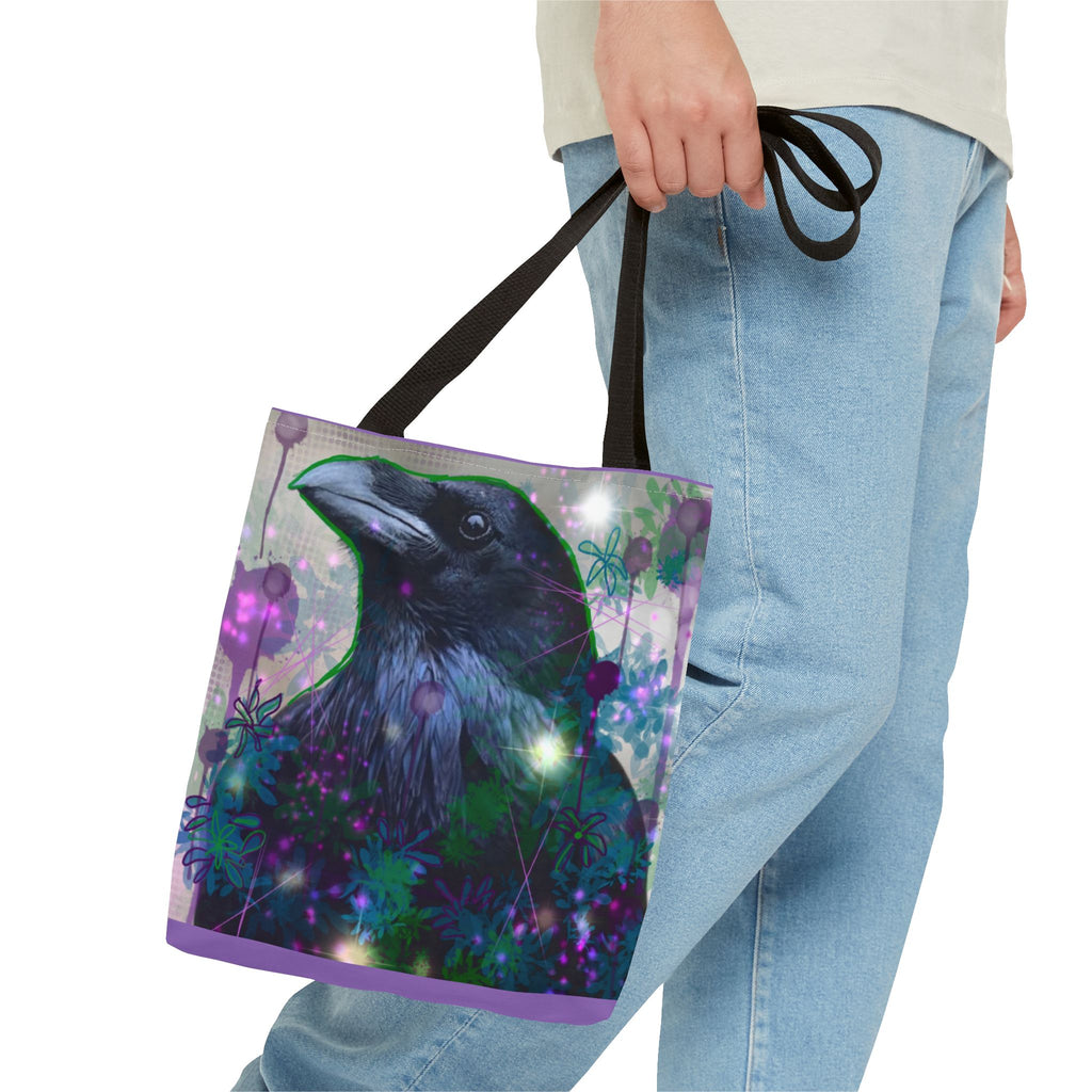 Mystical Raven Tote Bag - Eco-Friendly Design for Nature Lovers