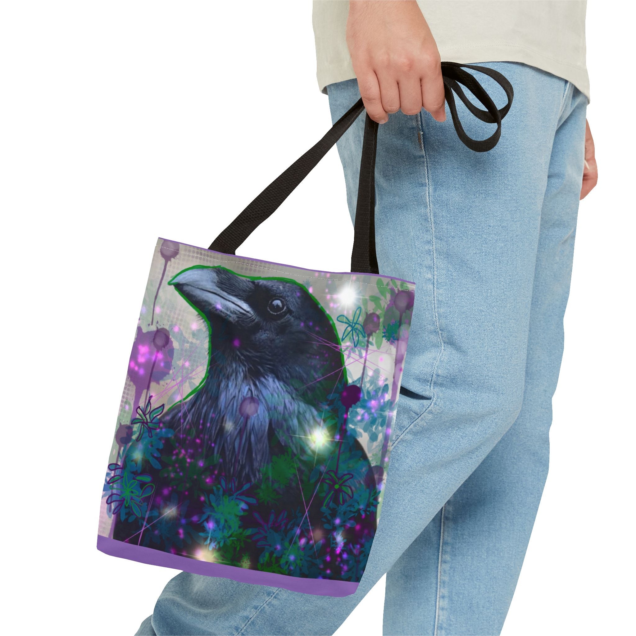 Mystical Raven Tote Bag - Eco-Friendly Design for Nature Lovers