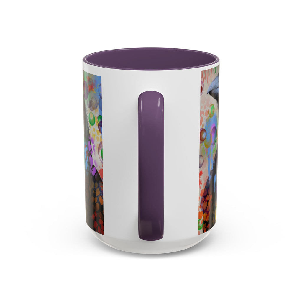 Crow Art Coffee Mug — Colorful Raven Accent Mug (11/15oz)