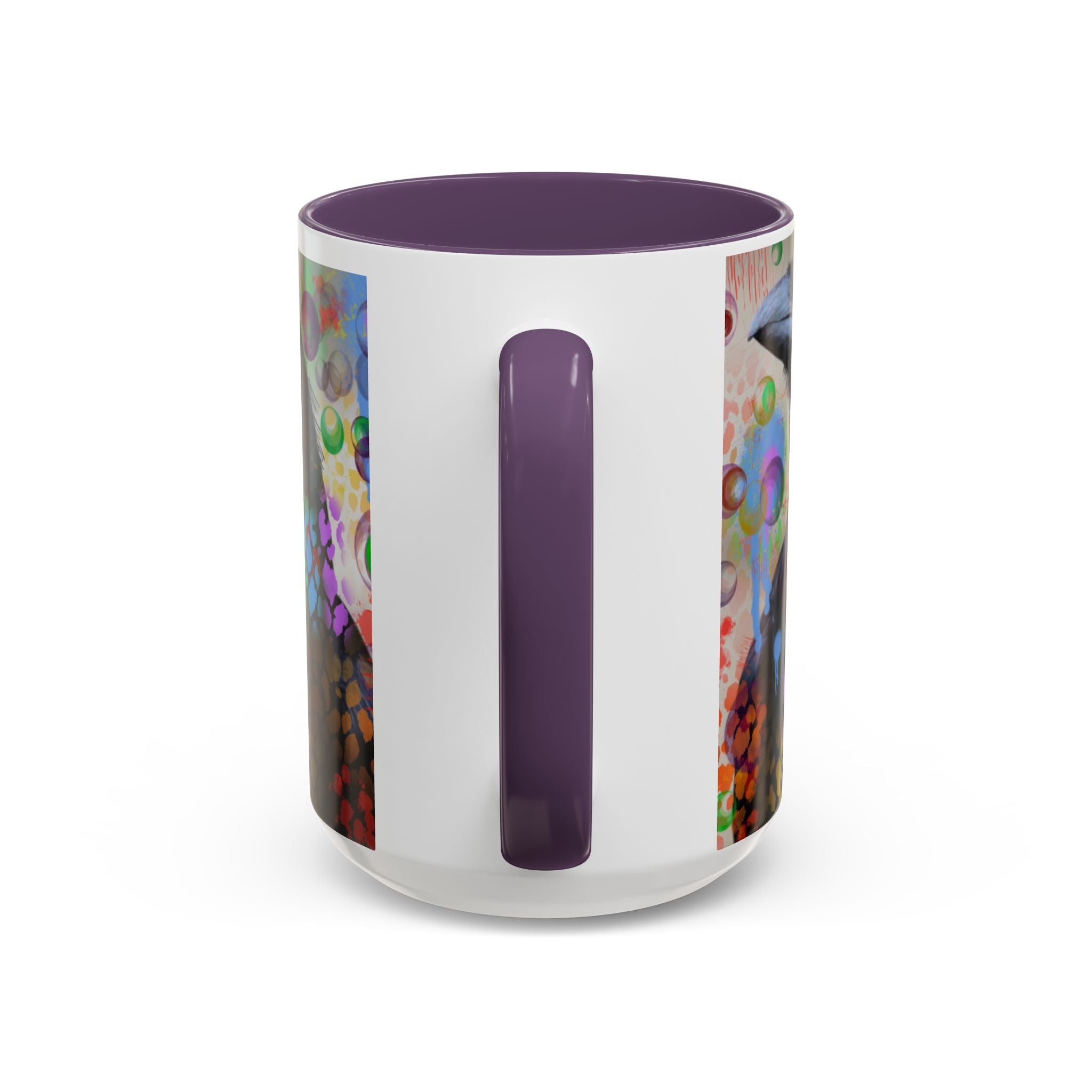 Crow Art Coffee Mug — Colorful Raven Accent Mug (11/15oz)