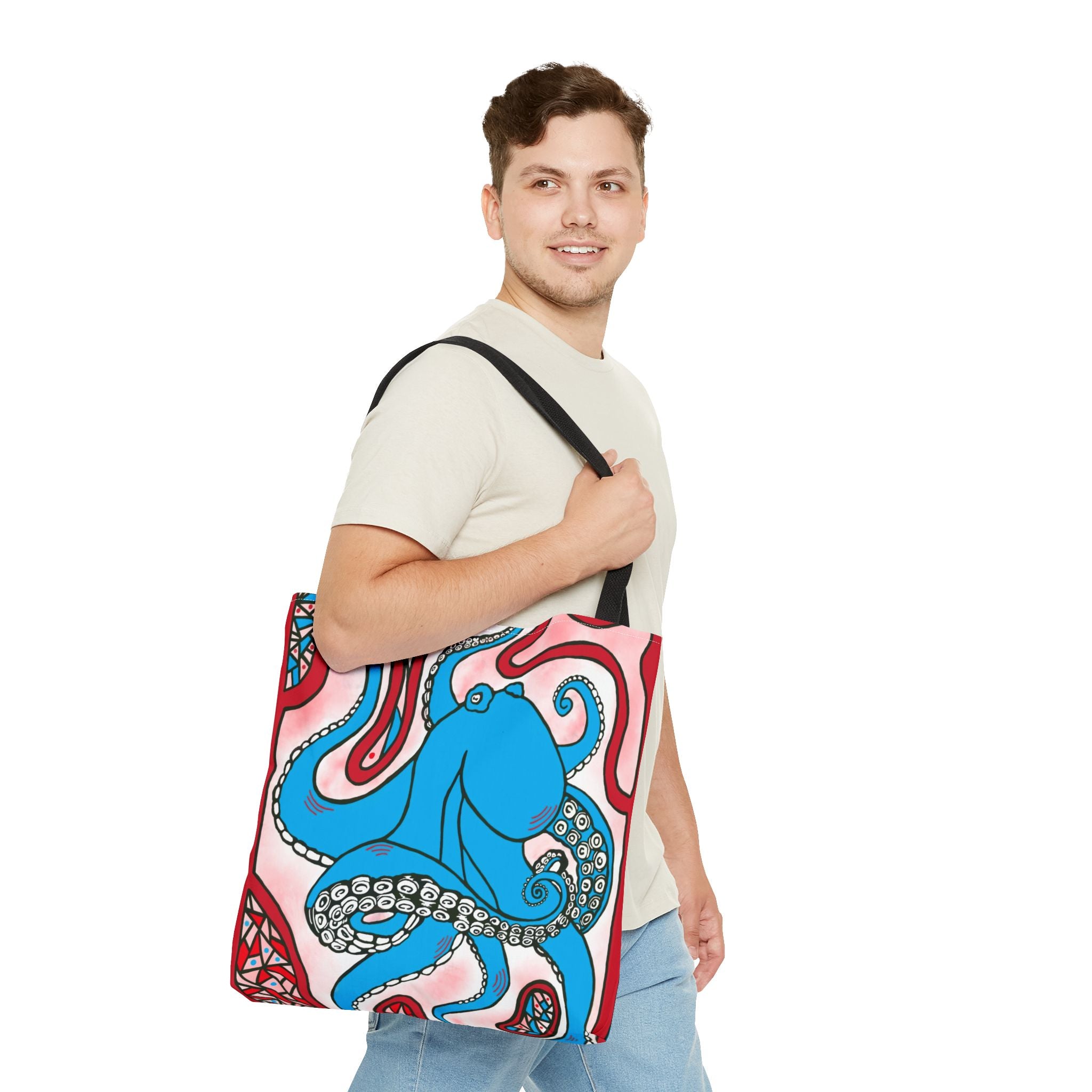 Colorful Octopus Tote Bag - Vibrant Art for Ocean Lovers