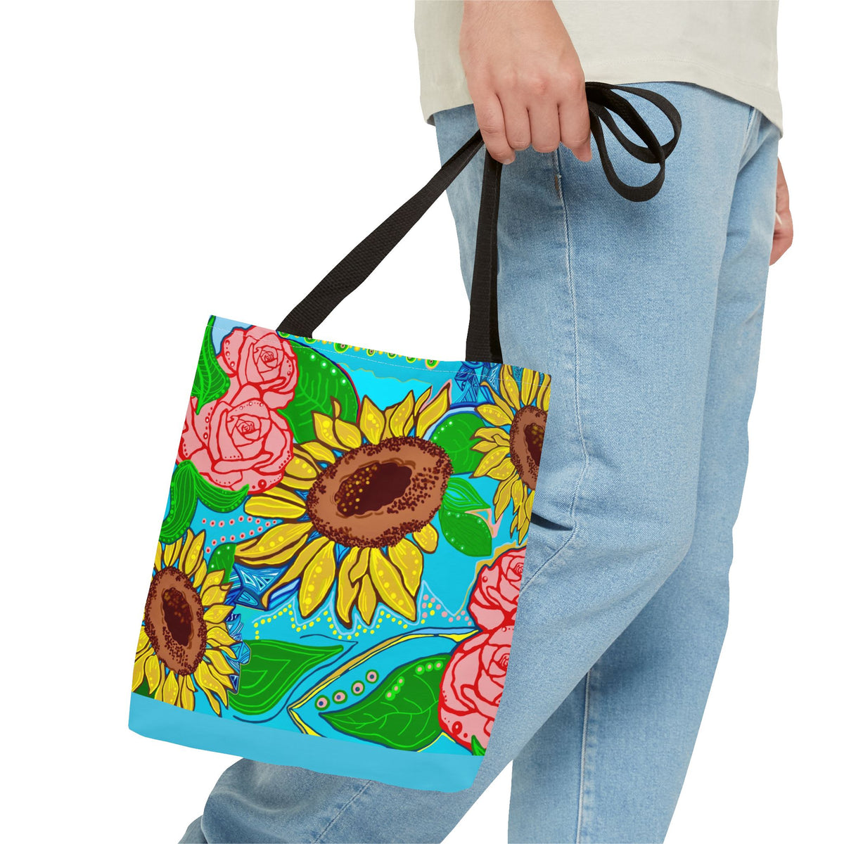 Sunflower & Rose Tote Bag