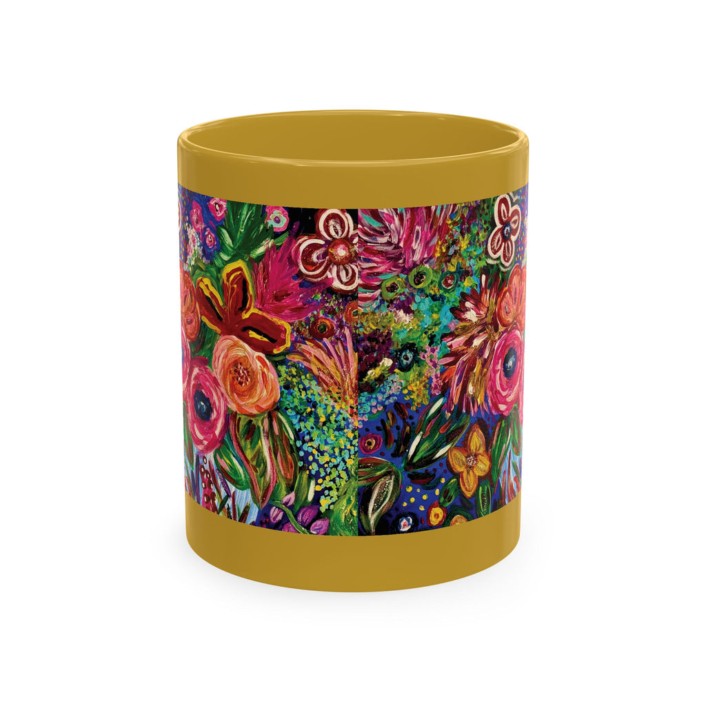 Vibrant Floral Garden Art Coffee Cup