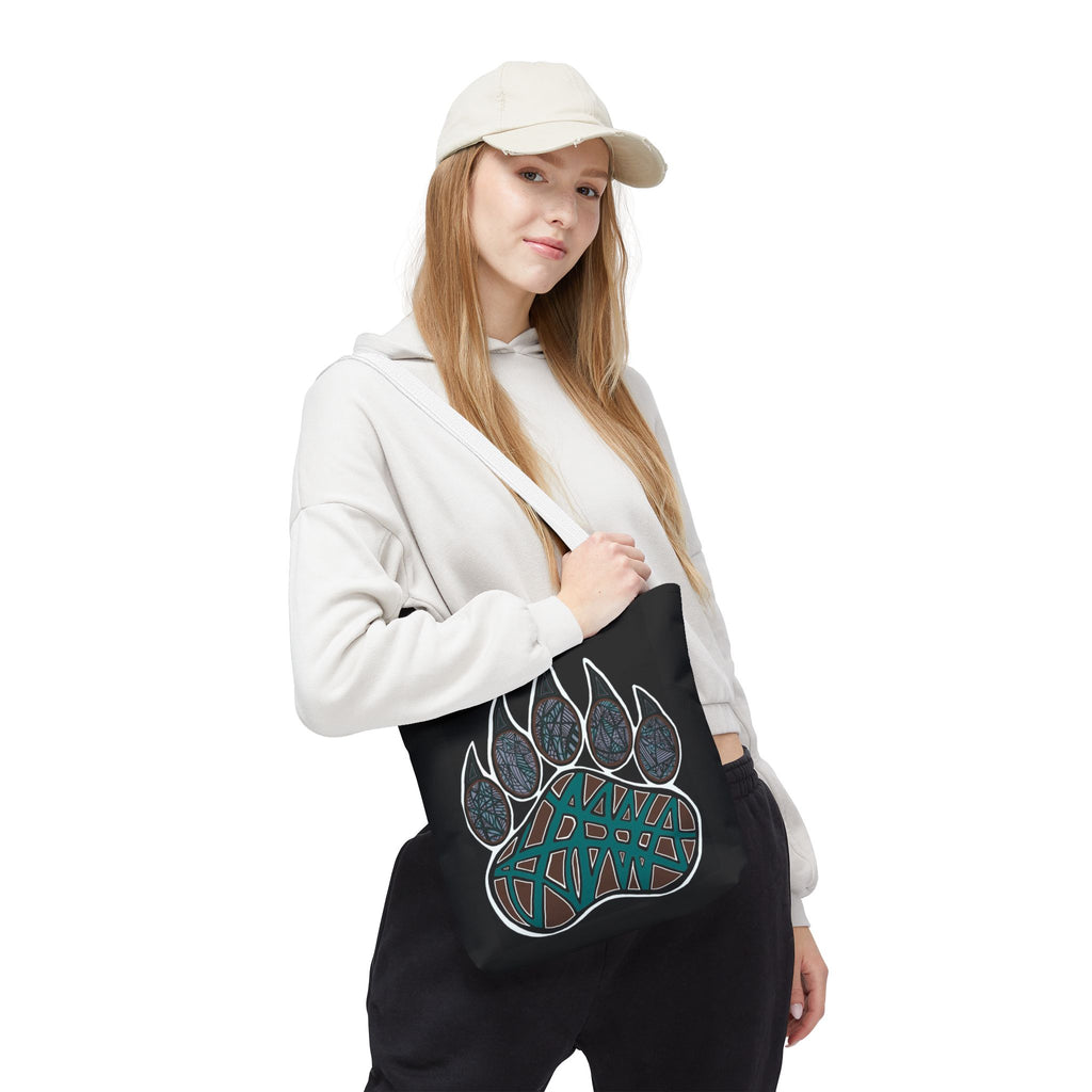Bear Paw Abstract Art Tote Bag