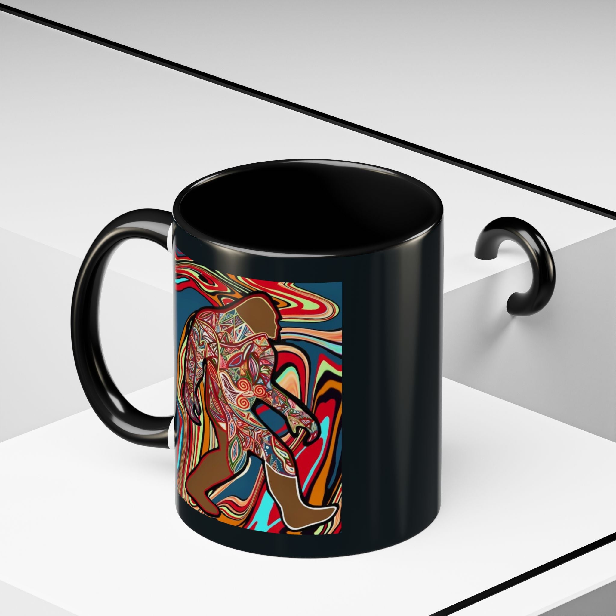 Colorful Bigfoot Accent Coffee Mug