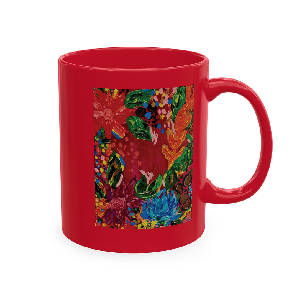 Floral Fiesta Ceramic Mug — Colorful Garden Art Coffee Cup