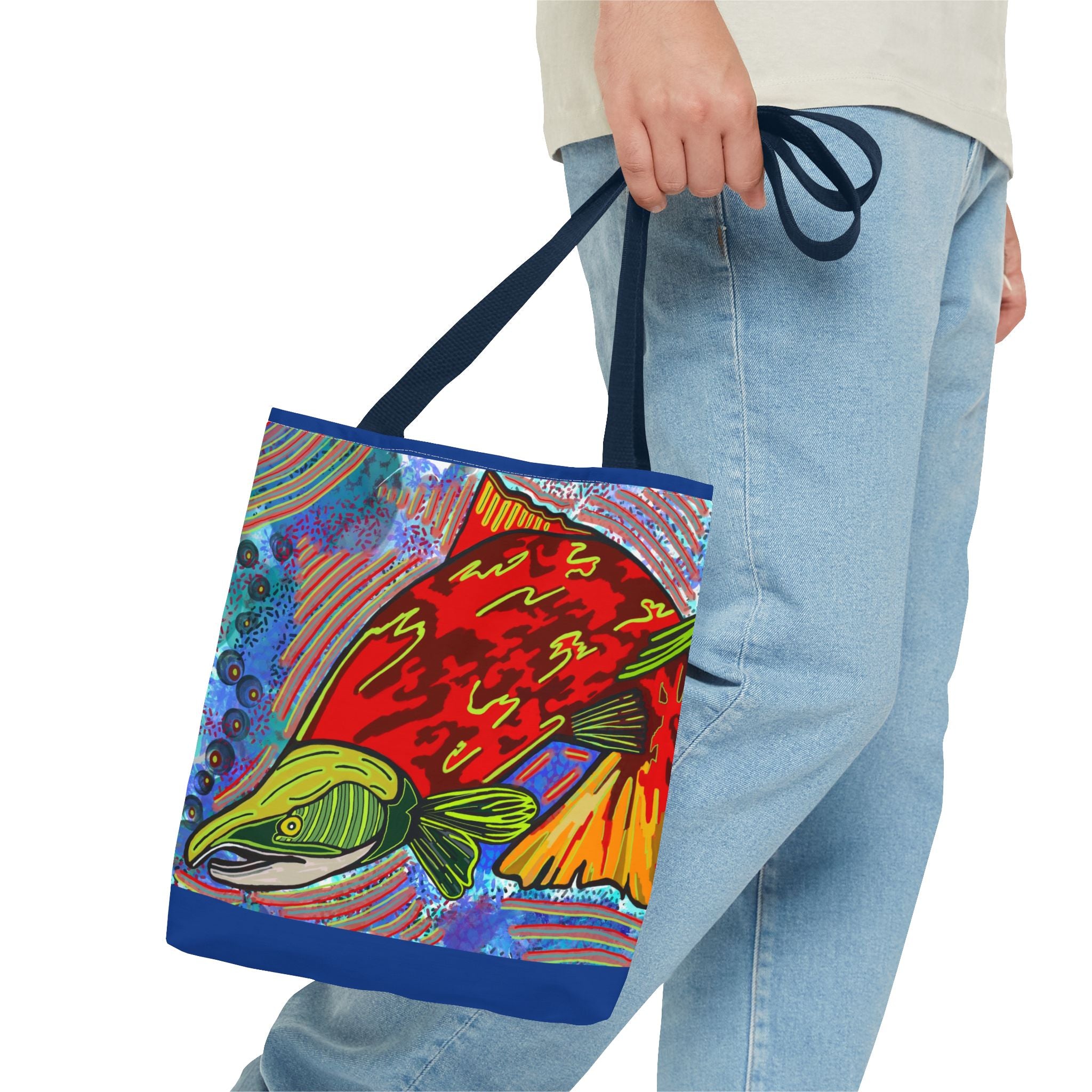 Colorful Fish Tote Bag - Vibrant Design for Beach Days & Eco-Friendly Shopping