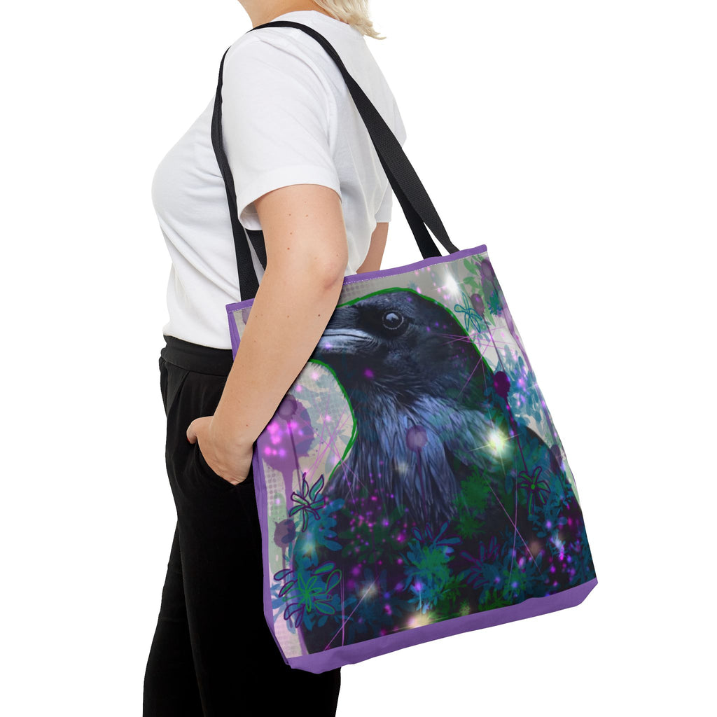 Mystical Raven Tote Bag - Eco-Friendly Design for Nature Lovers