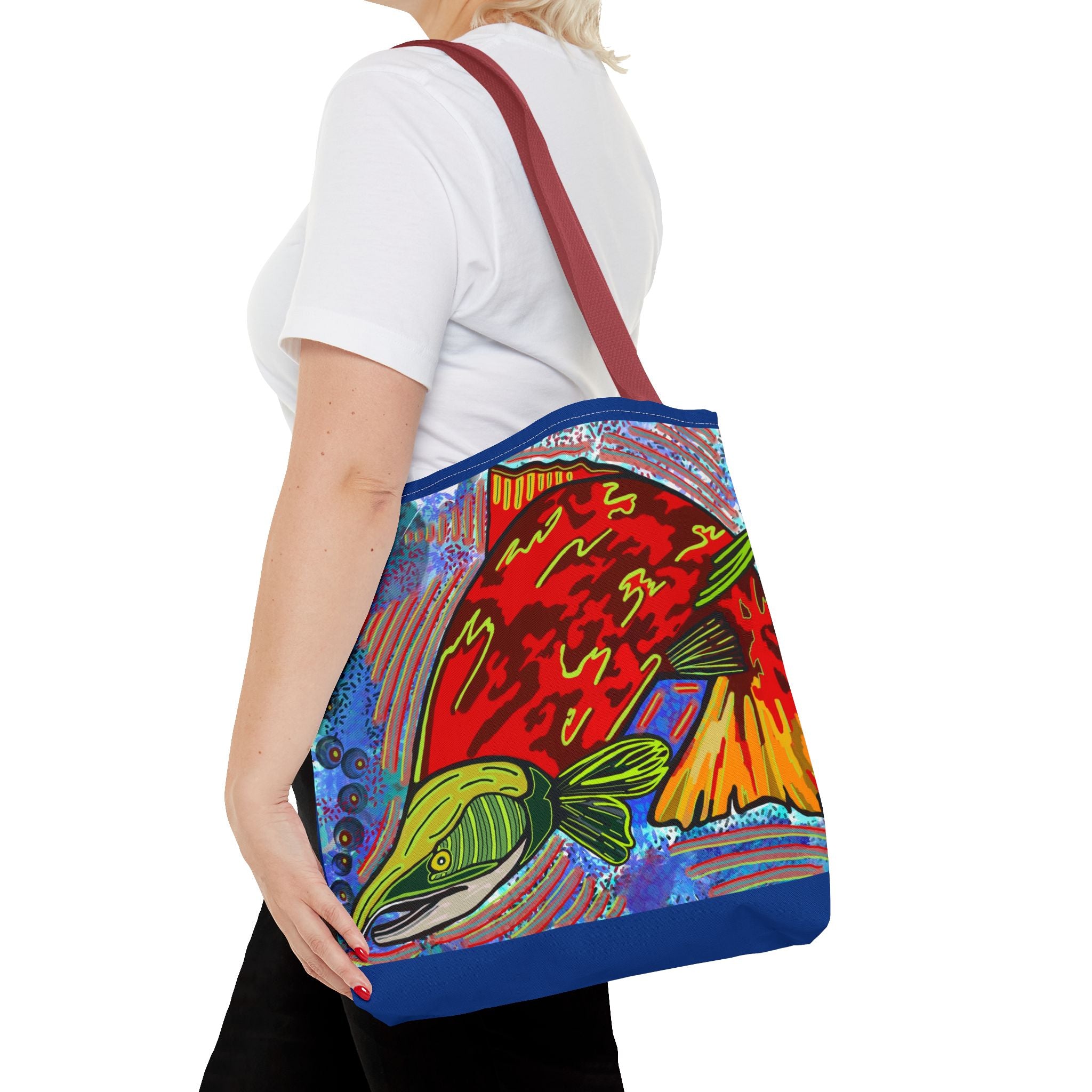 Colorful Fish Tote Bag - Vibrant Design for Beach Days & Eco-Friendly Shopping
