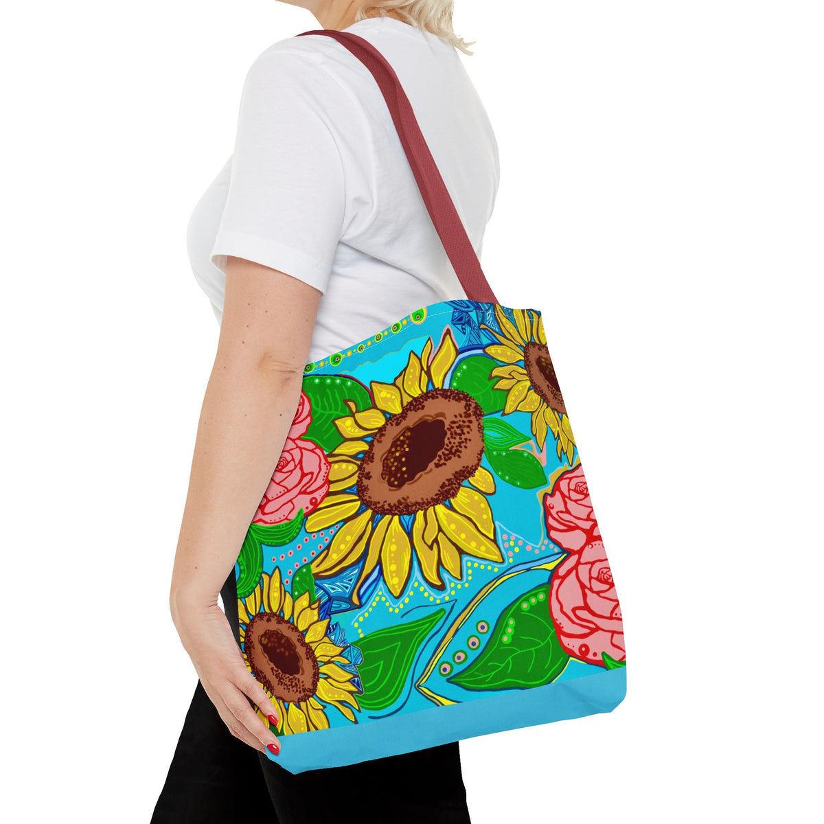 Sunflower & Rose Tote Bag
