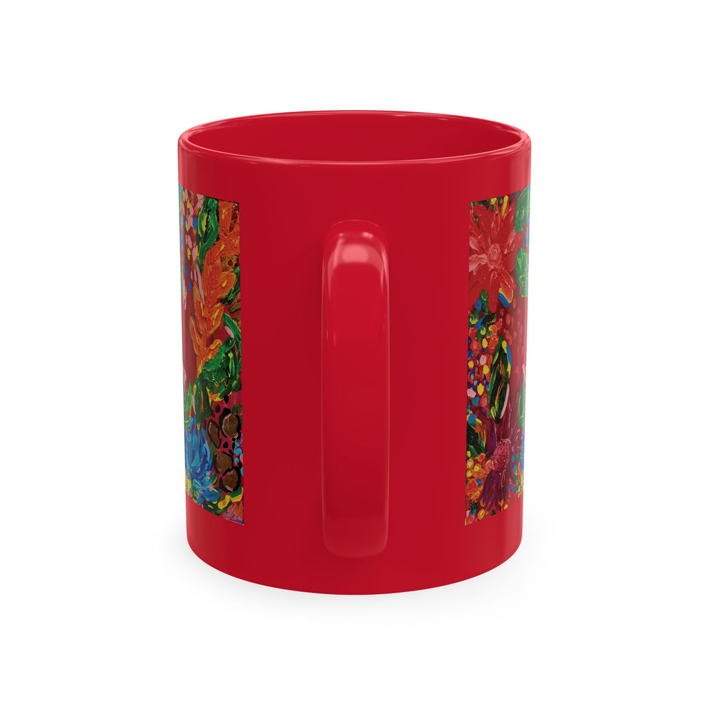Floral Fiesta Ceramic Mug — Colorful Garden Art Coffee Cup
