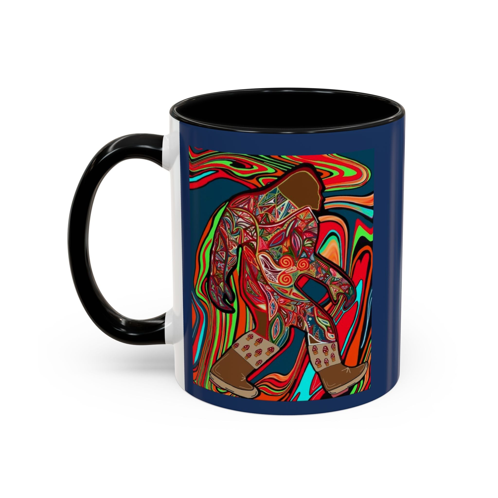 Bigfoot Wearing Mushroom Boots Coffee Mug