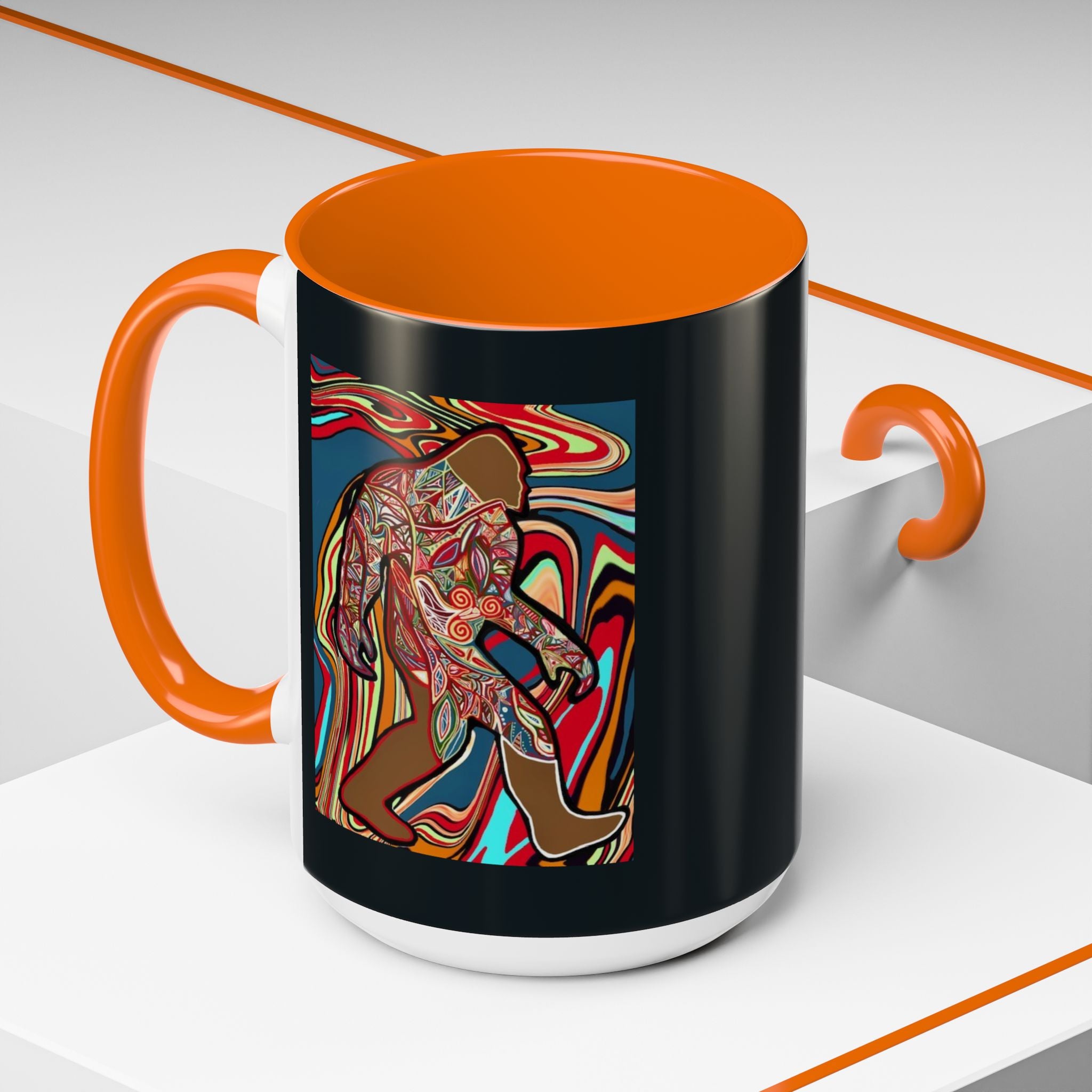 Colorful Bigfoot Accent Coffee Mug