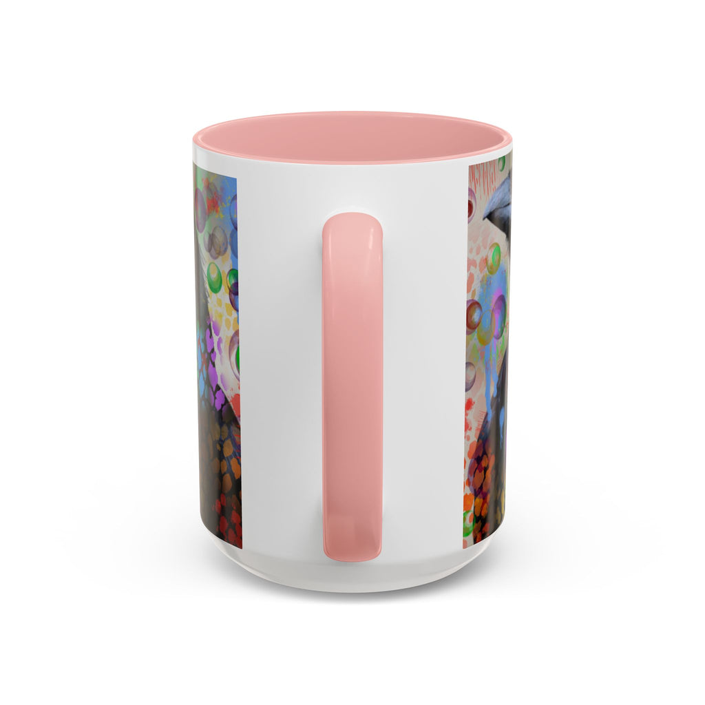 Crow Art Coffee Mug — Colorful Raven Accent Mug (11/15oz)