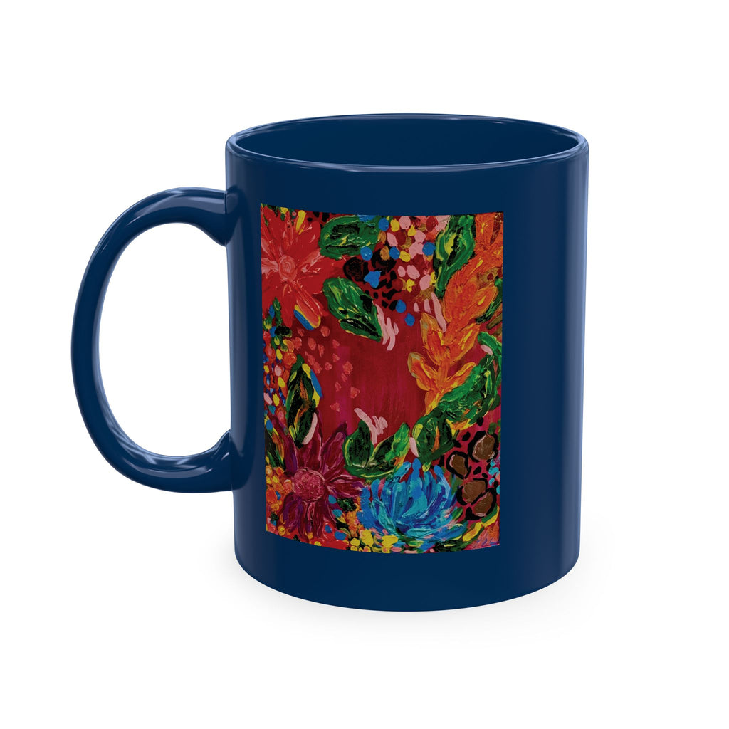 Floral Fiesta Ceramic Mug — Colorful Garden Art Coffee Cup