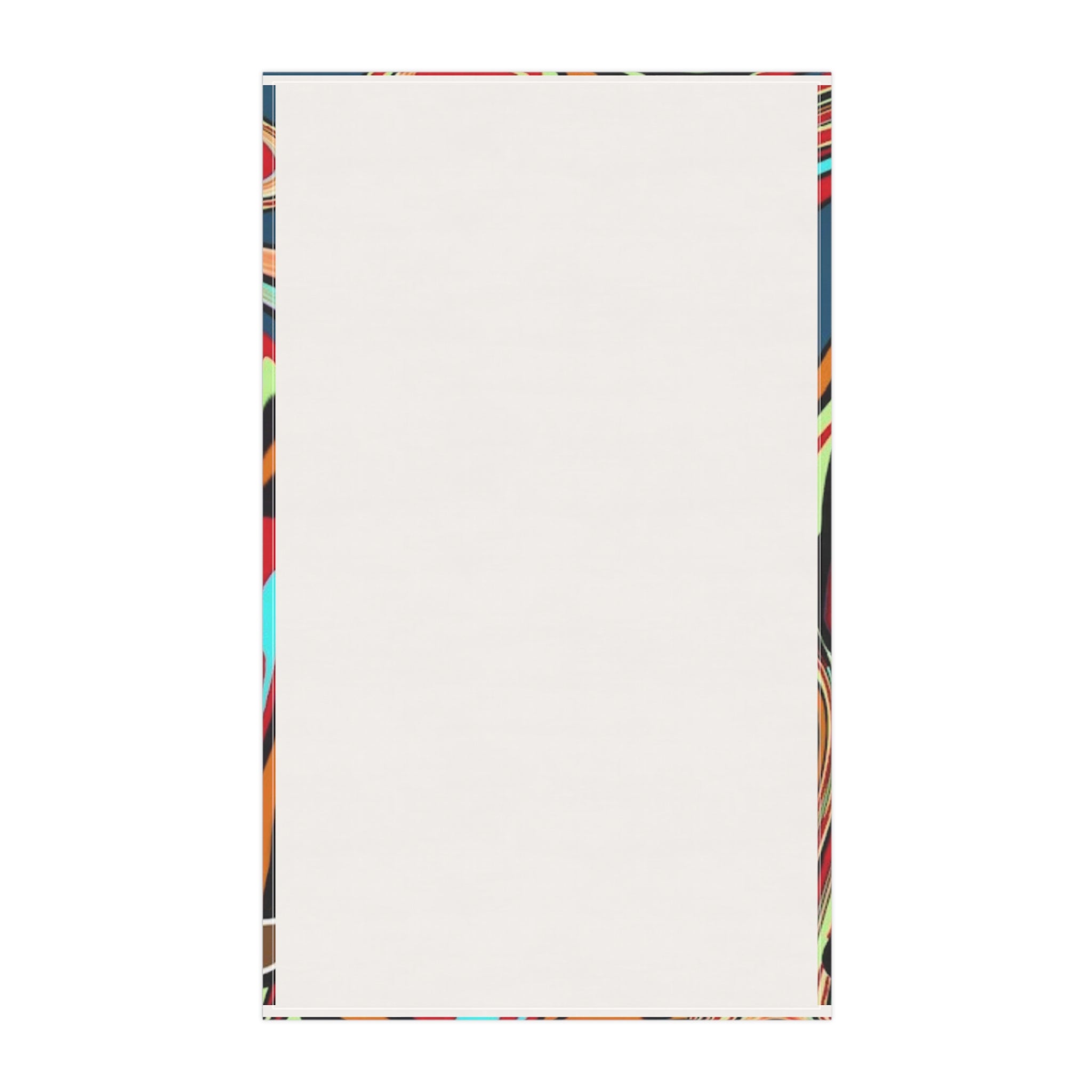Abstract Bigfoot Cotton Tea Towel — Colorful Boho Kitchen Line