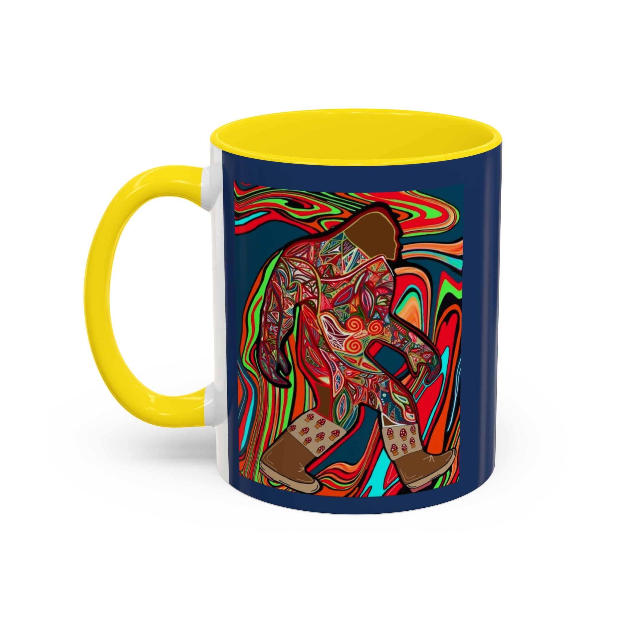 Bigfoot Wearing Mushroom Boots Coffee Mug