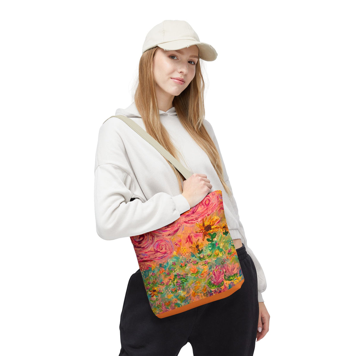 Floral Art Tote Bag — Colorful Impressionist Garden Print