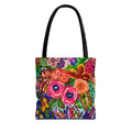 Floral Burst Tote Bag – Colorful Hand-Painted Garden Print AOP
