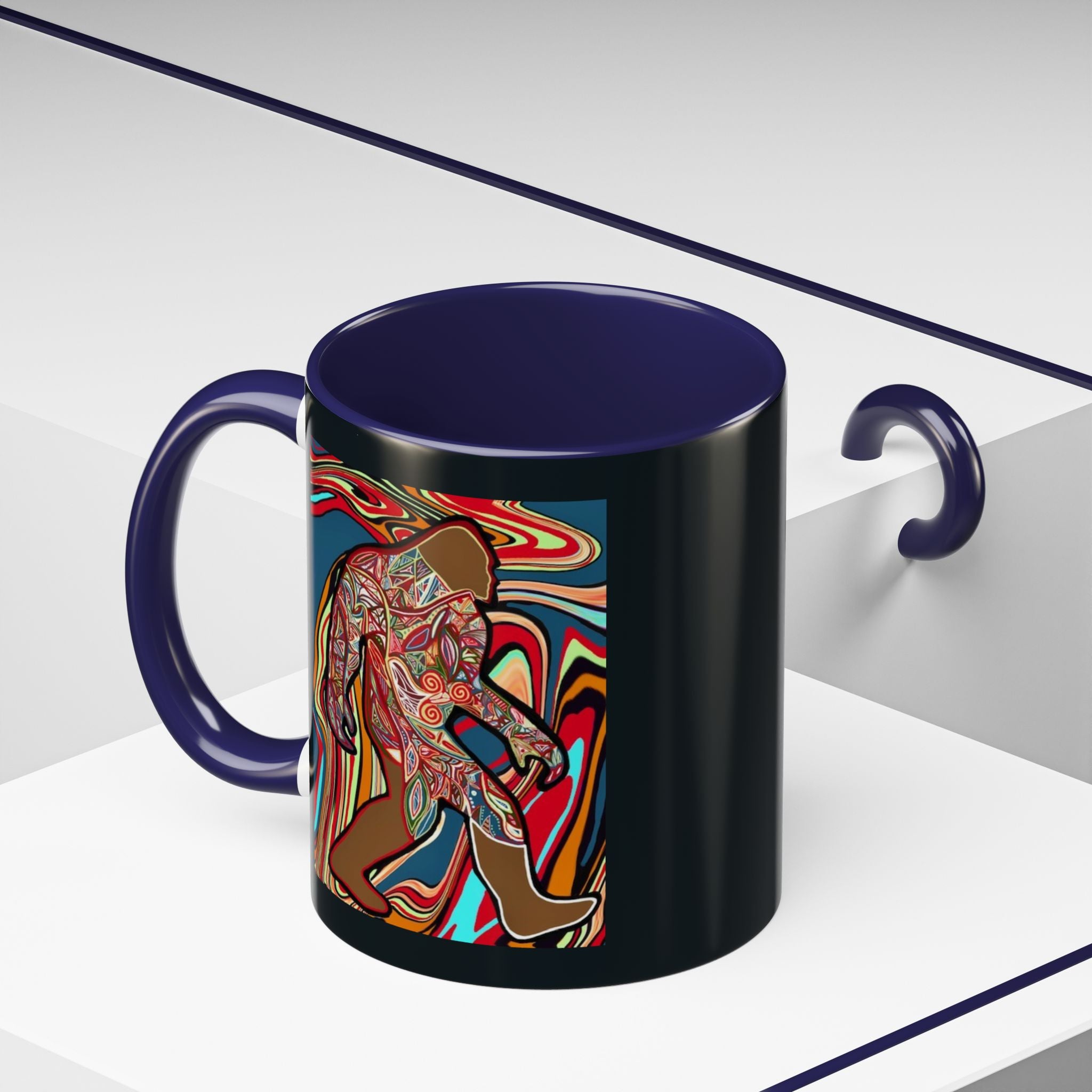 Colorful Bigfoot Accent Coffee Mug