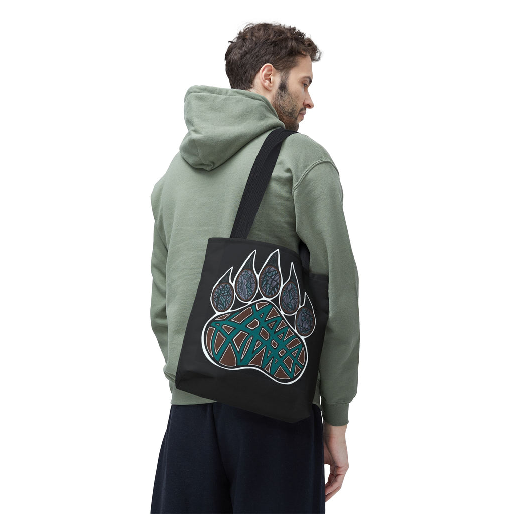 Bear Paw Abstract Art Tote Bag