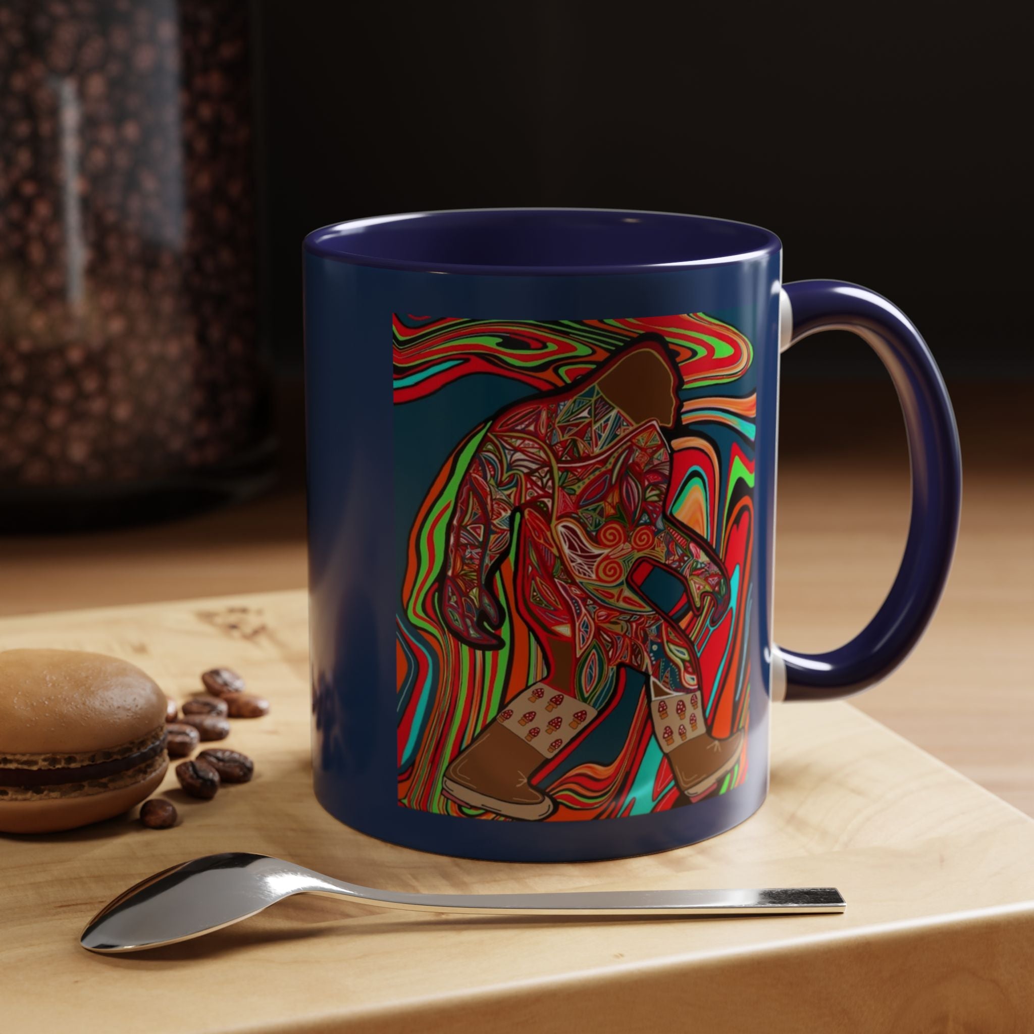 Bigfoot Wearing Mushroom Boots Coffee Mug