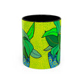 Green Potted Plant Ceramic Mug — Colorful Botanical Coffee Cup (11oz/15oz)