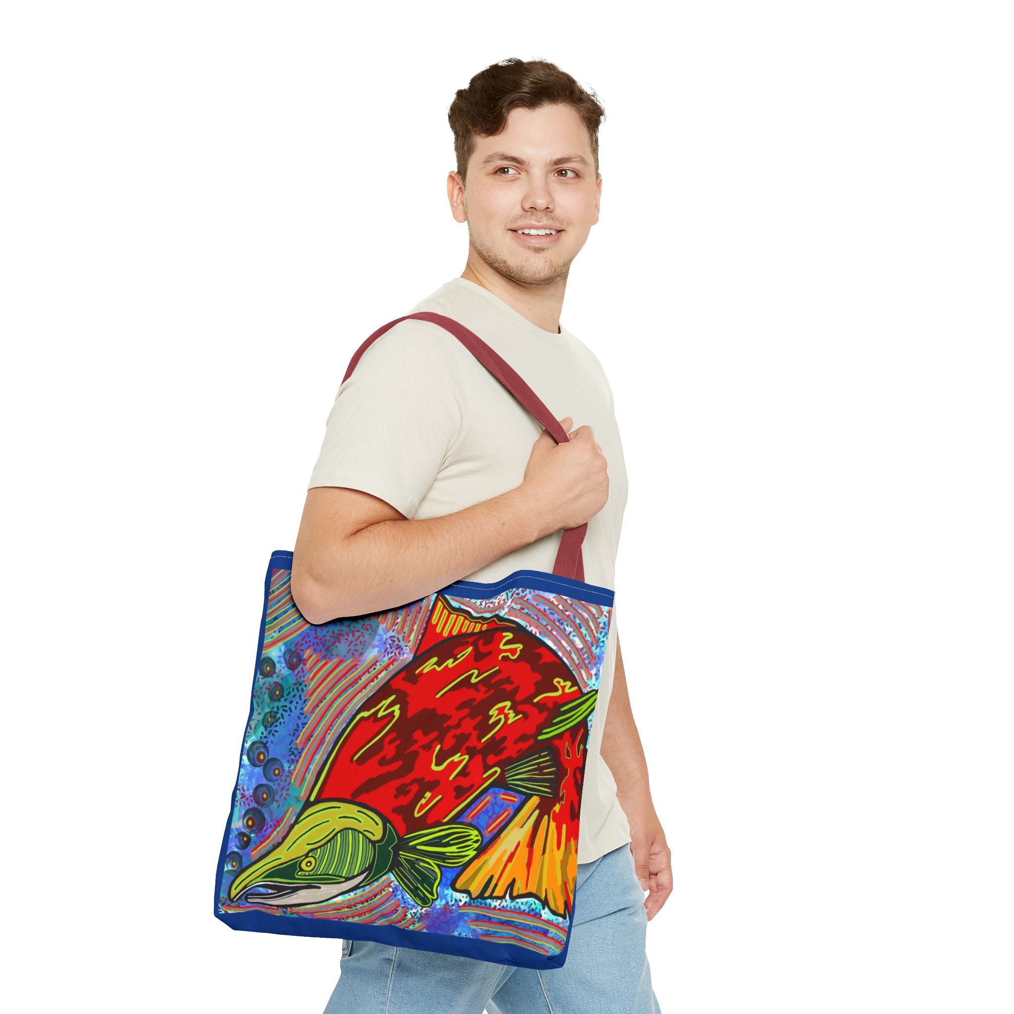 Colorful Fish Tote Bag - Vibrant Design for Beach Days & Eco-Friendly Shopping