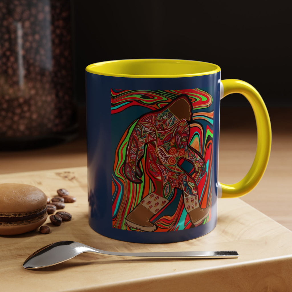 Bigfoot Wearing Mushroom Boots Coffee Mug