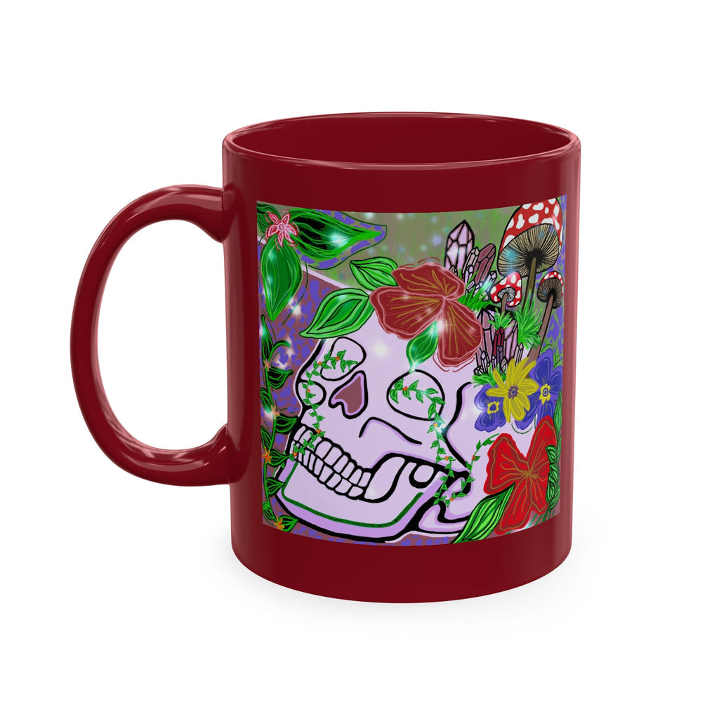 — Colorful Floral Day of the Dead Coffee Cup