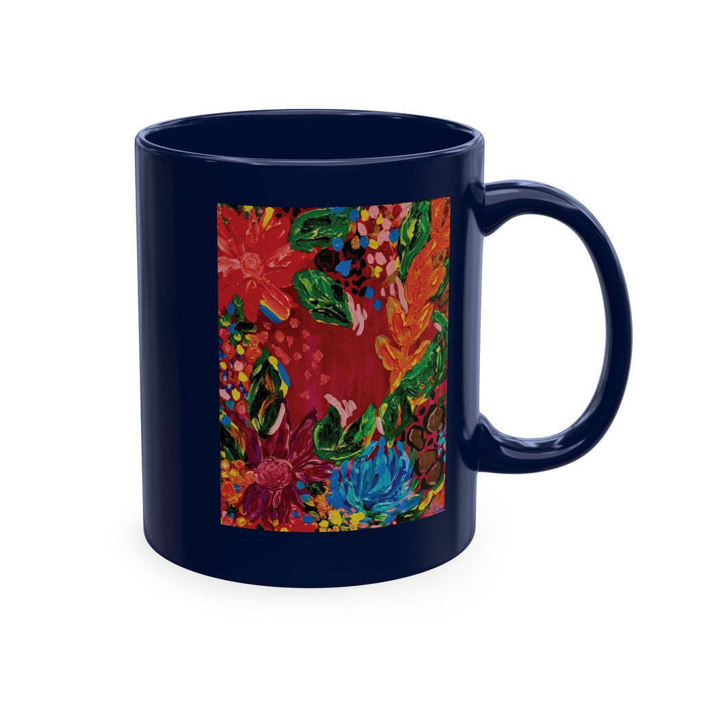 Floral Fiesta Ceramic Mug — Colorful Garden Art Coffee Cup
