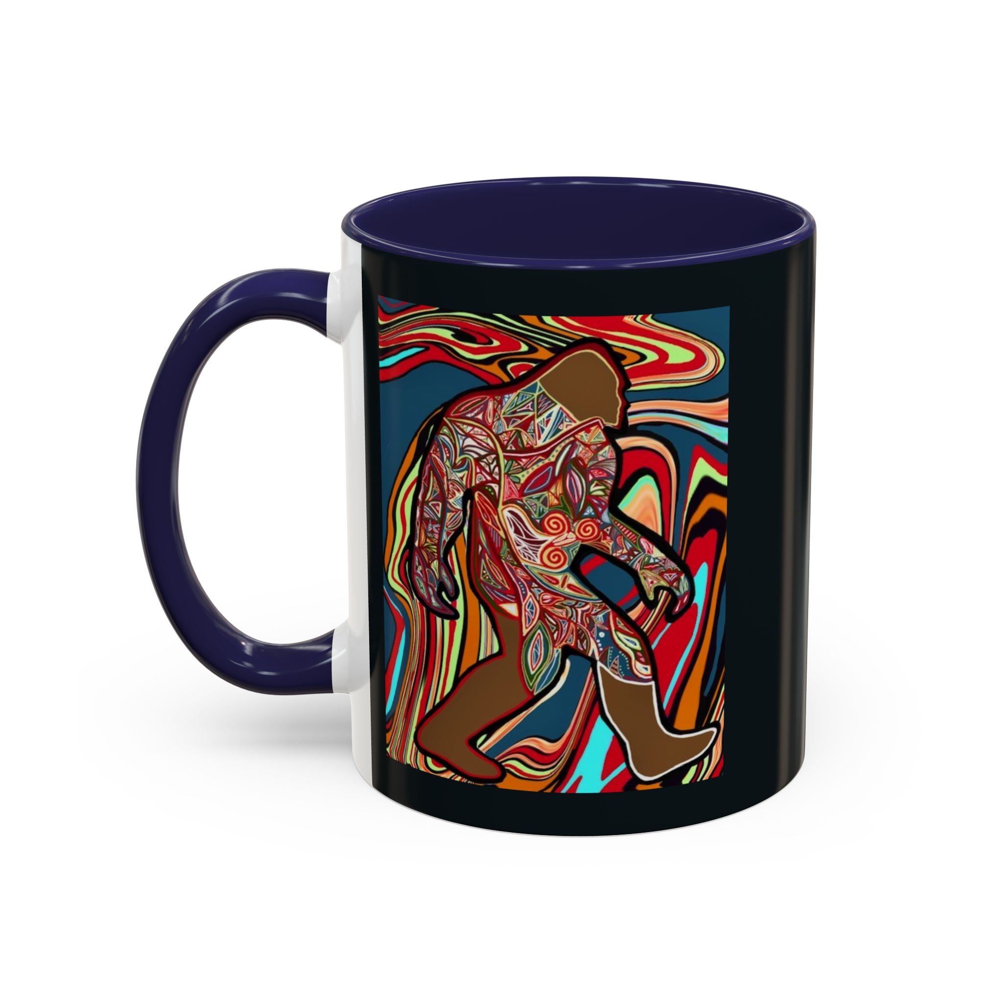 Colorful Bigfoot Accent Coffee Mug