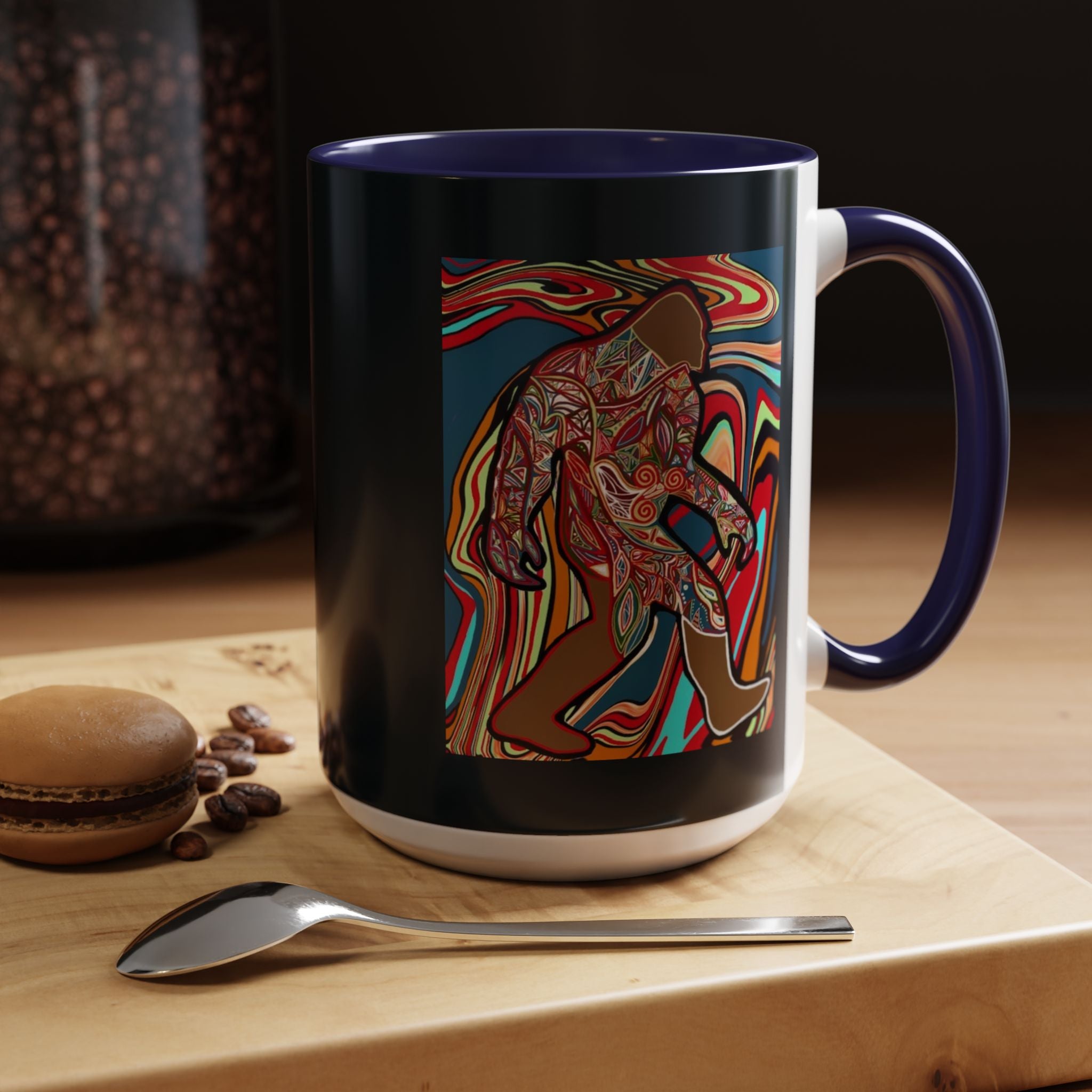 Colorful Bigfoot Accent Coffee Mug