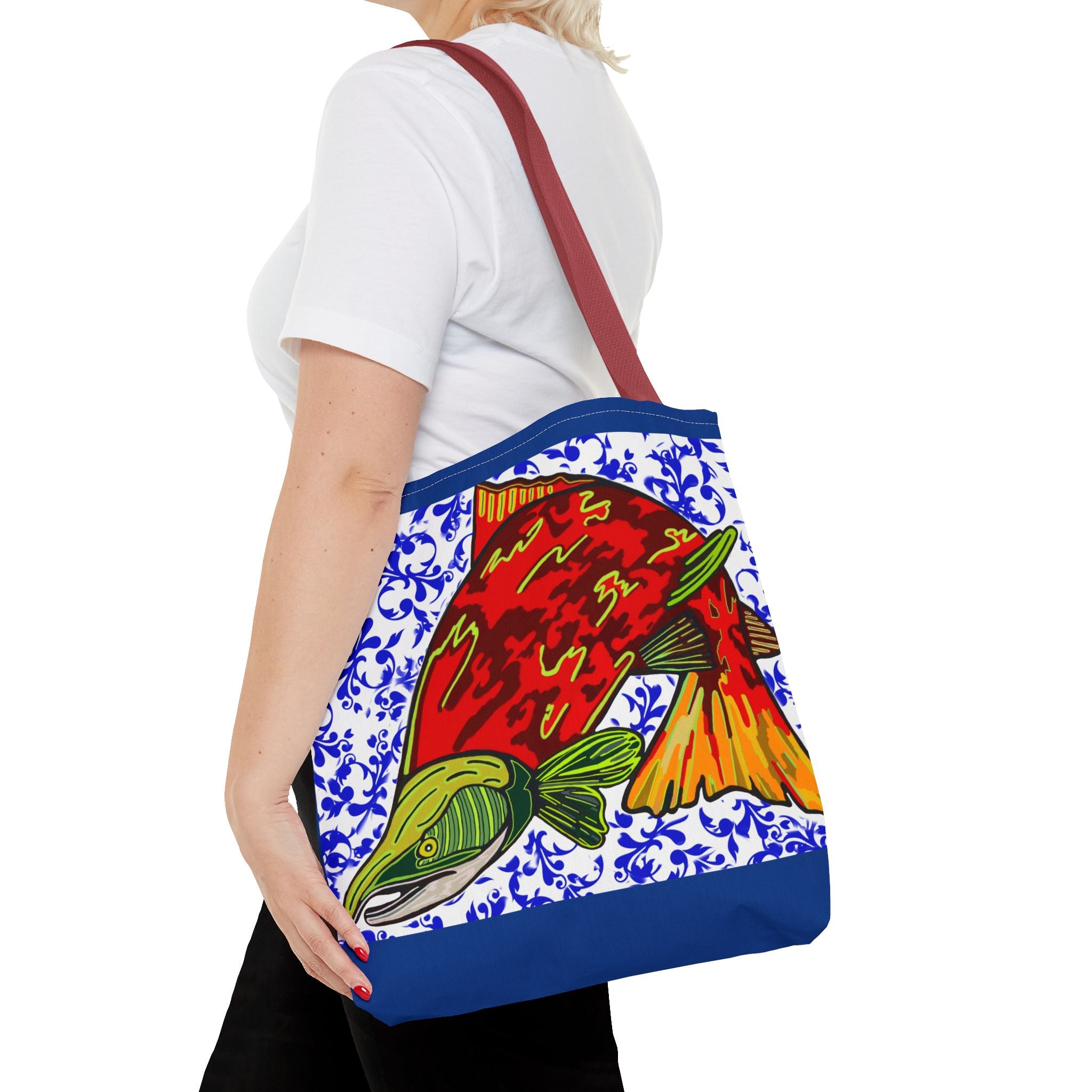 Vibrant Fish Design Tote Bag - Stylish & Functional Carryall