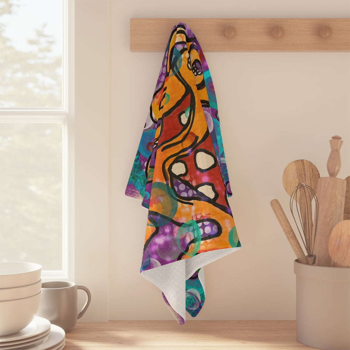 Octopus & Mushroom Microfiber Tea Towel
