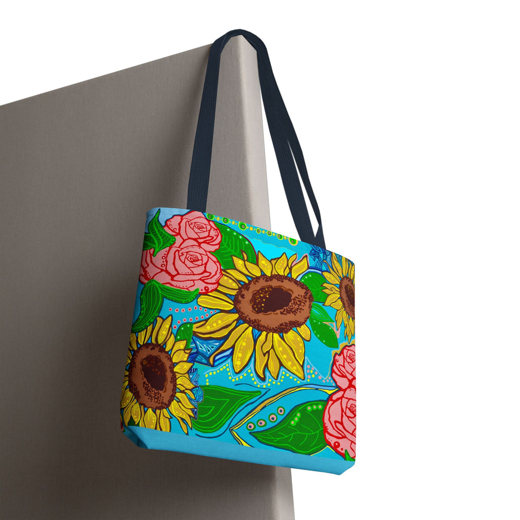 Sunflower & Rose Tote Bag