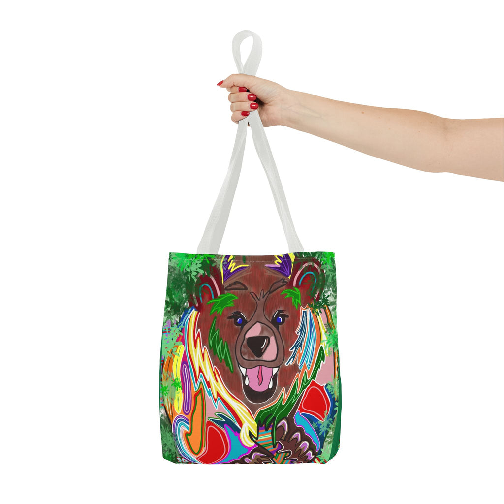 Colorful Bear Graphic Tote Bag - Eco-Friendly and Stylish