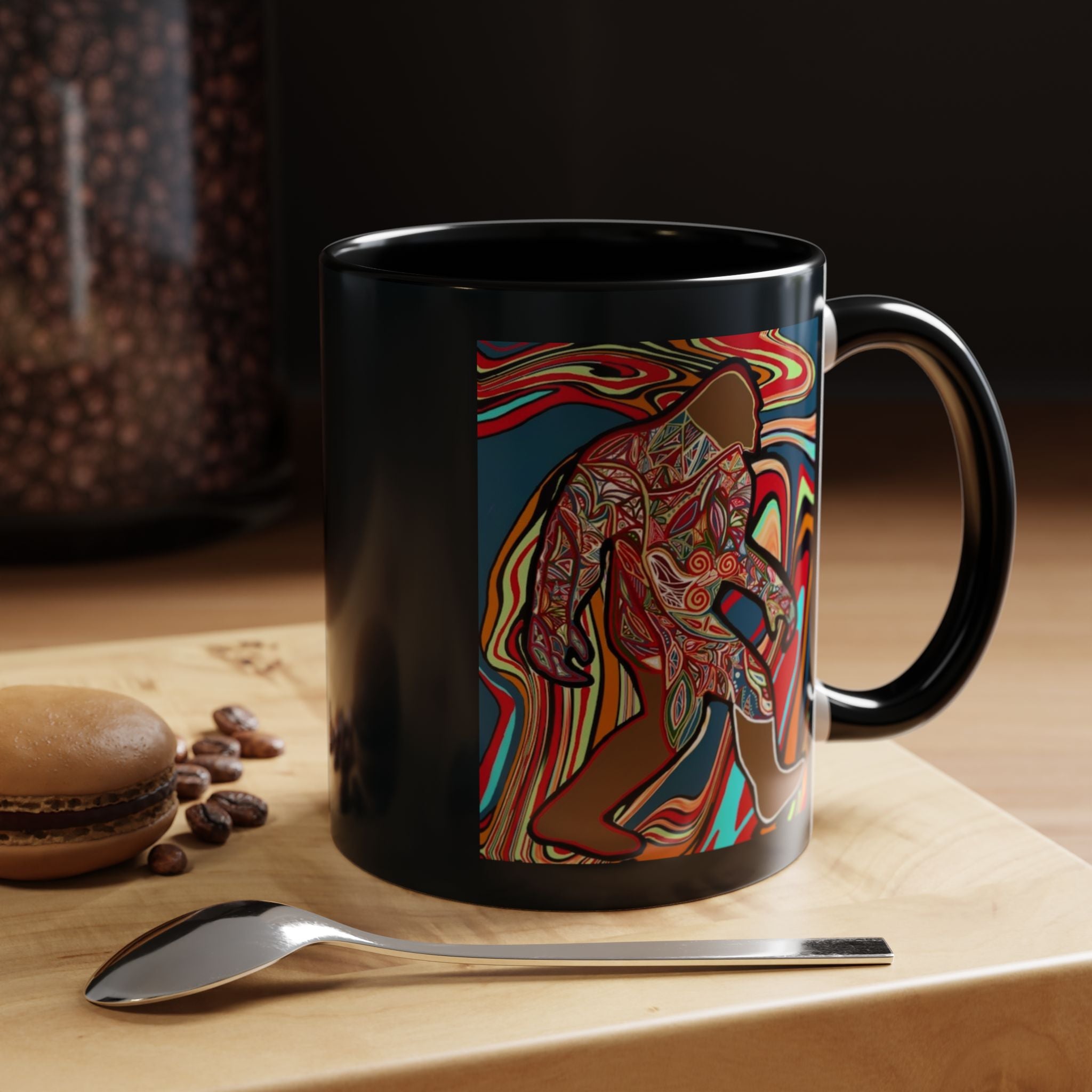Colorful Bigfoot Accent Coffee Mug