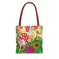 Vibrant Floral Mushroom Tote Bag – Eco-Friendly, Stylish Shopping Accessory