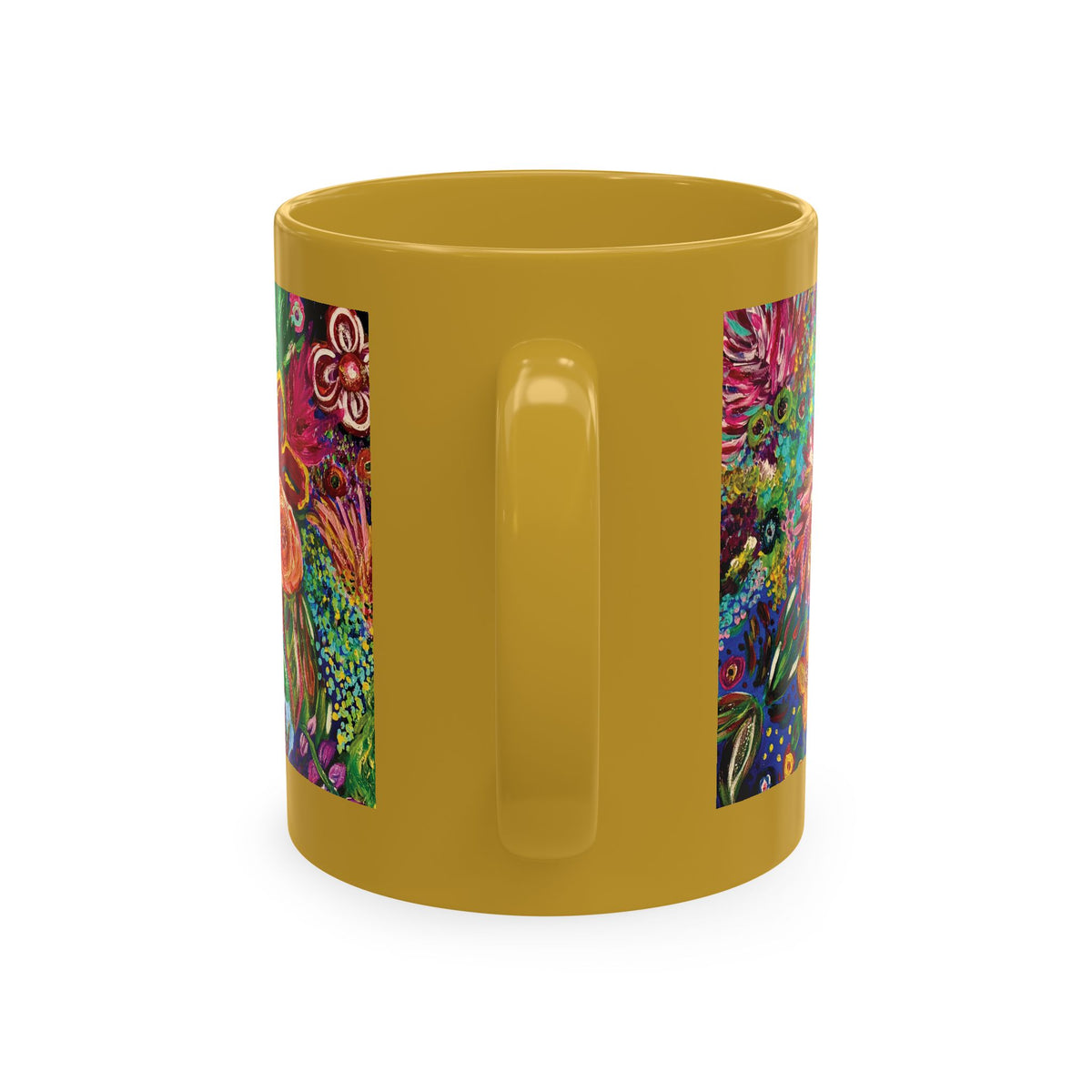 Vibrant Floral Garden Art Coffee Cup