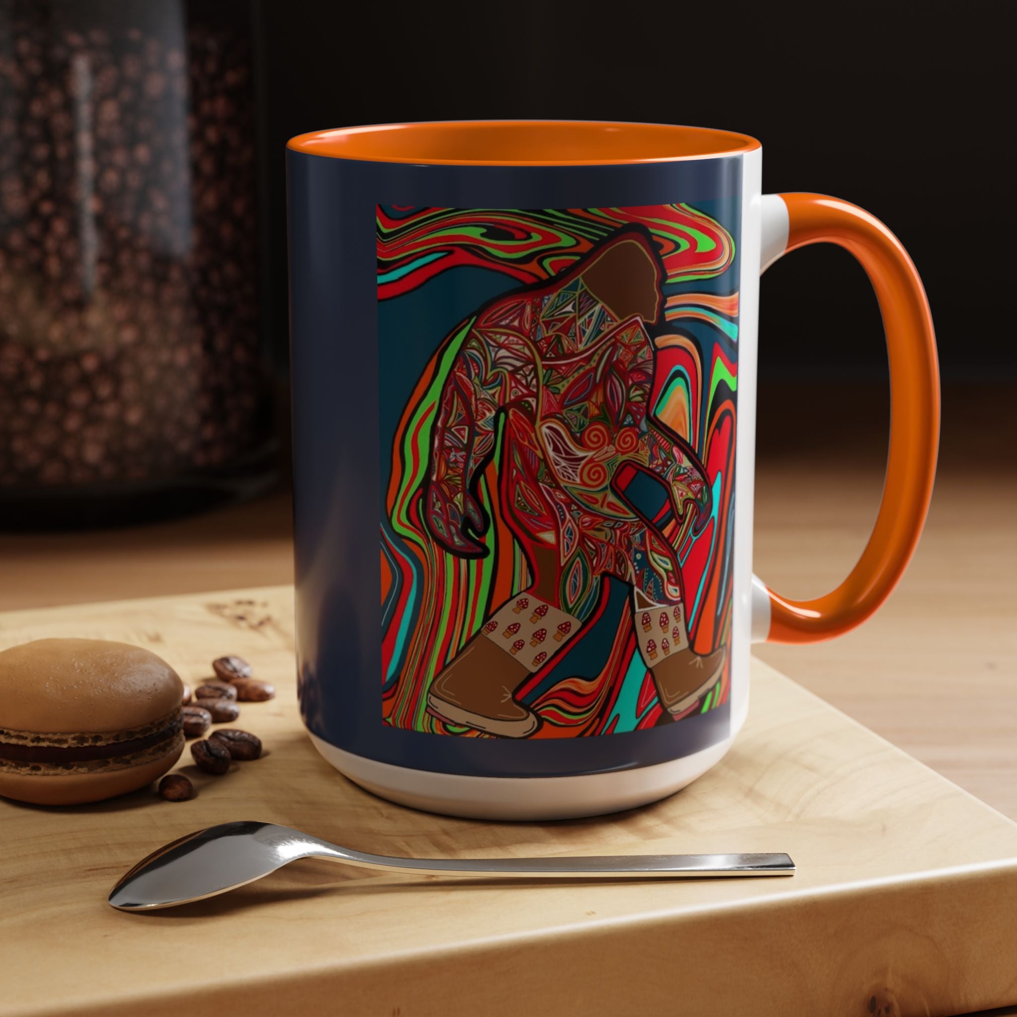 Bigfoot Wearing Mushroom Boots Coffee Mug
