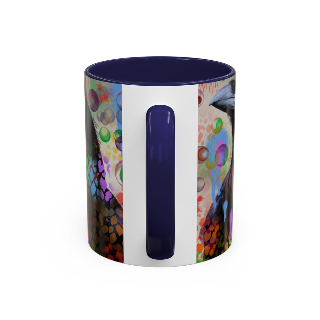 Crow Art Coffee Mug — Colorful Raven Accent Mug (11/15oz)