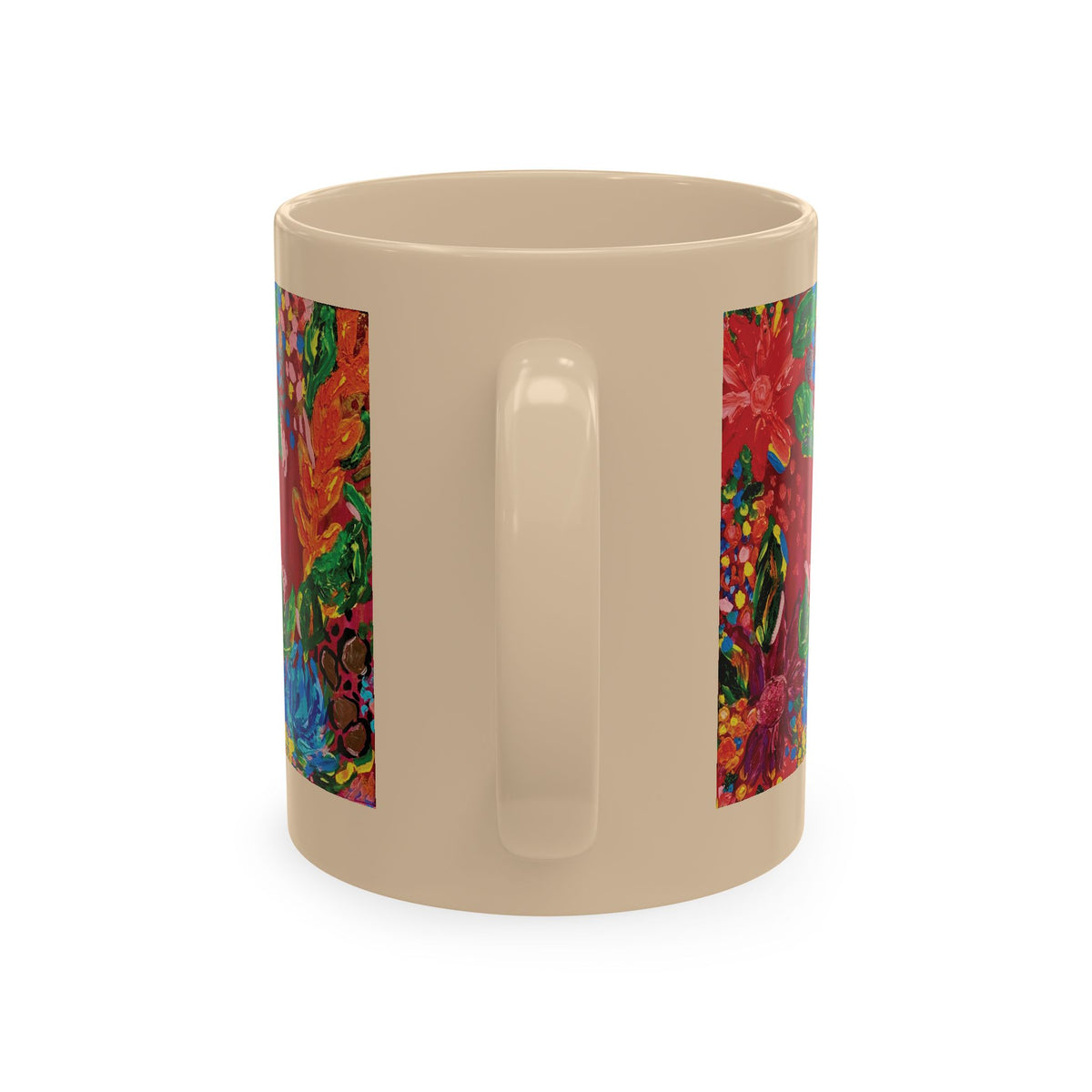 Floral Fiesta Ceramic Mug — Colorful Garden Art Coffee Cup