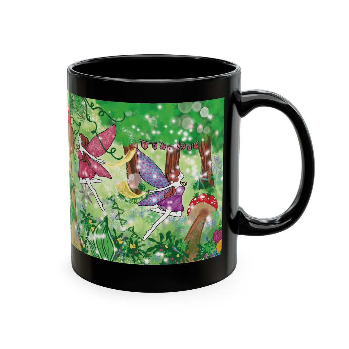 Enchanted Mushroom Fairy Ceramic Mug